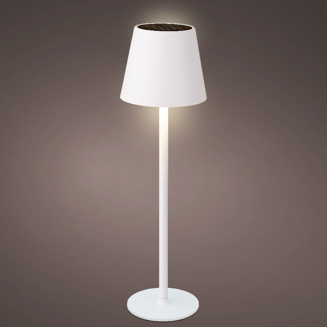 Solar Table Lamp – White – 14.5″